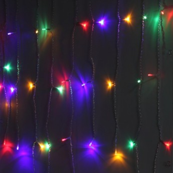 Гирлянда светодиодная ЭРА "Бахрома" 2мх1м 62LED 24В IP44 мультиколор Гирлянда светодиодная ЭРА "Бахрома" 2мх1м 62LED 24В IP44 мультиколор