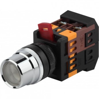 Кнопка ЭРА ABLF-22 бел. D22мм неон/240В 1з+1р BBT10-ABLF-K01E Б0045647