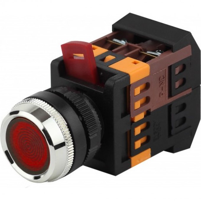 Кнопка ЭРА ABLFS-22 красн. D22мм неон/240В 1з+1р BBT30-ABLFS-K04E Б0045654 B0045654