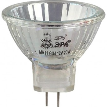 Лампочка галогенная ЭРА GU4-MR11-20W-12V-30CL GU4 20Вт софит теплый белый свет