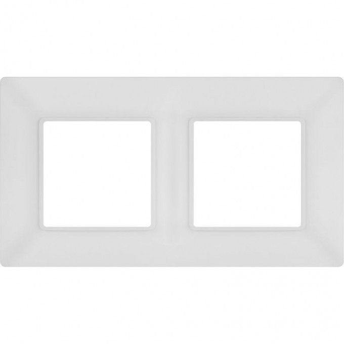 Рамка для розеток и выключателей ЭРА ELEGANCE Б0065814 14-5002-01М на 2 поста матовый белый B0065814