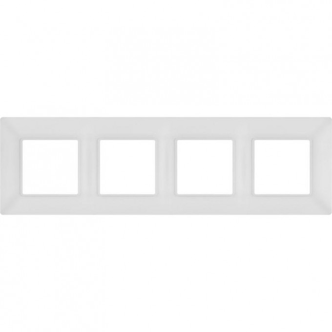 Рамка для розеток и выключателей ЭРА ELEGANCE Б0065818 14-5004-01М на 4 поста матовый белый B0065818