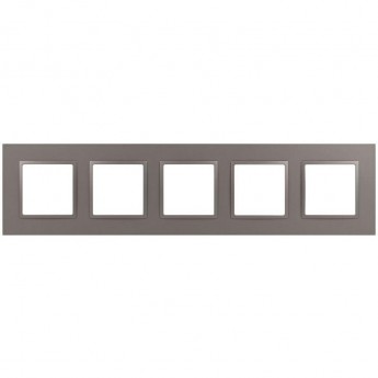 Рамка для розеток и выключателей ЭРА ELEGANCE Б0065831 14-5015-16 на 5 постов титан