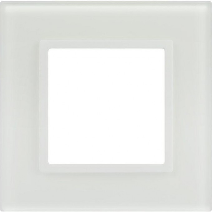 Рамка для розеток и выключателей ЭРА ELEGANCE Б0065832 14-5101-01М на 1 пост стекло матовый белый B0065832