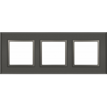 Рамка для розеток и выключателей ЭРА ELEGANCE Б0065837 14-5103-16 на 3 поста стекло титан