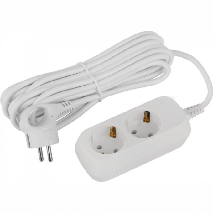 Удлинитель электрический ЭРА UDL-16-250-E Greenline 2 розетки с заземлением 5м ПВС 3х1кв.мм B0065014