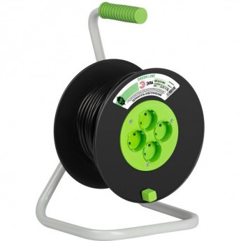 Удлинитель на пластиковой катушке ЭРА GREEN LINE Б0065088 4х40м без заземления KAT-2x1.5-40m ПВС 2х1.5