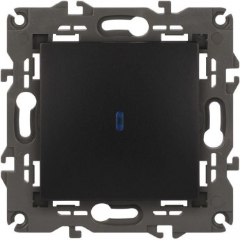 Выключатель ЭРА ELEGANCE 14-1102-05 10А IP20 250В 10AX с подсветкой антрацит