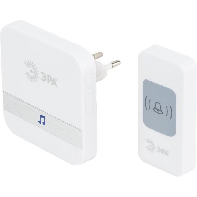 Звонок дверной ЭРА C95 беспроводной, от сети, белый, 52 мелодии B0054088