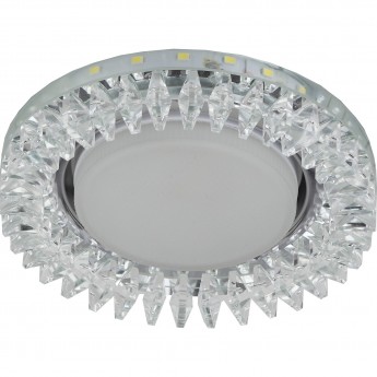 Светильник ЭРА DK LD20 SL/WH декор cо светодиодной подсветкой Gx53 прозрачный